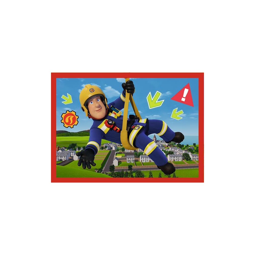 Puzzle - 4w1 (12, 15, 20, 24) - Przygody strażaka Sama - Strażak Sam - Trefl 34632