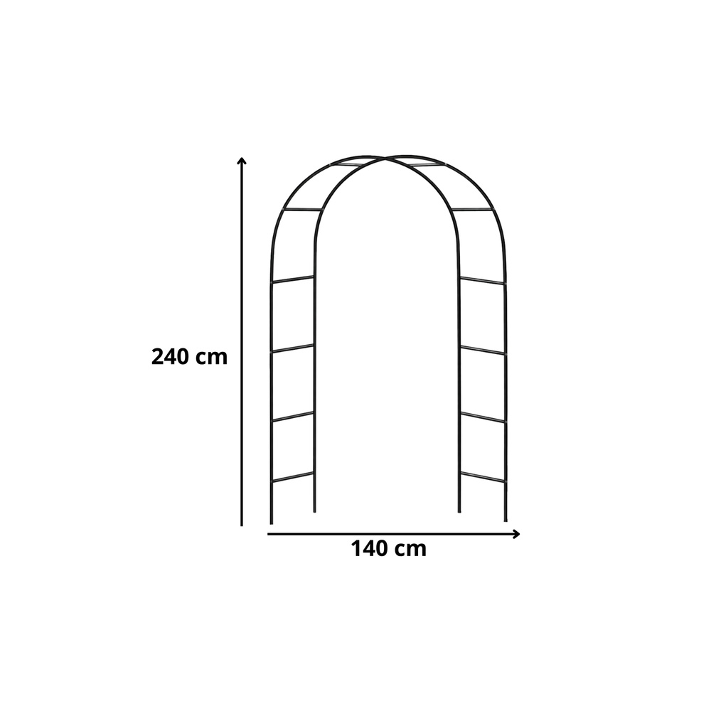 Pergola Ogrodowa Metalowa Na Rośliny Podpora Do Pnączy Łuk 240x140 cm