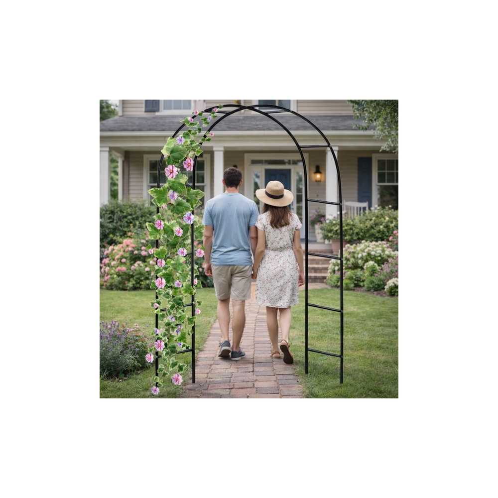 Pergola Ogrodowa Metalowa Na Rośliny Podpora Do Pnączy Łuk 240x140 cm