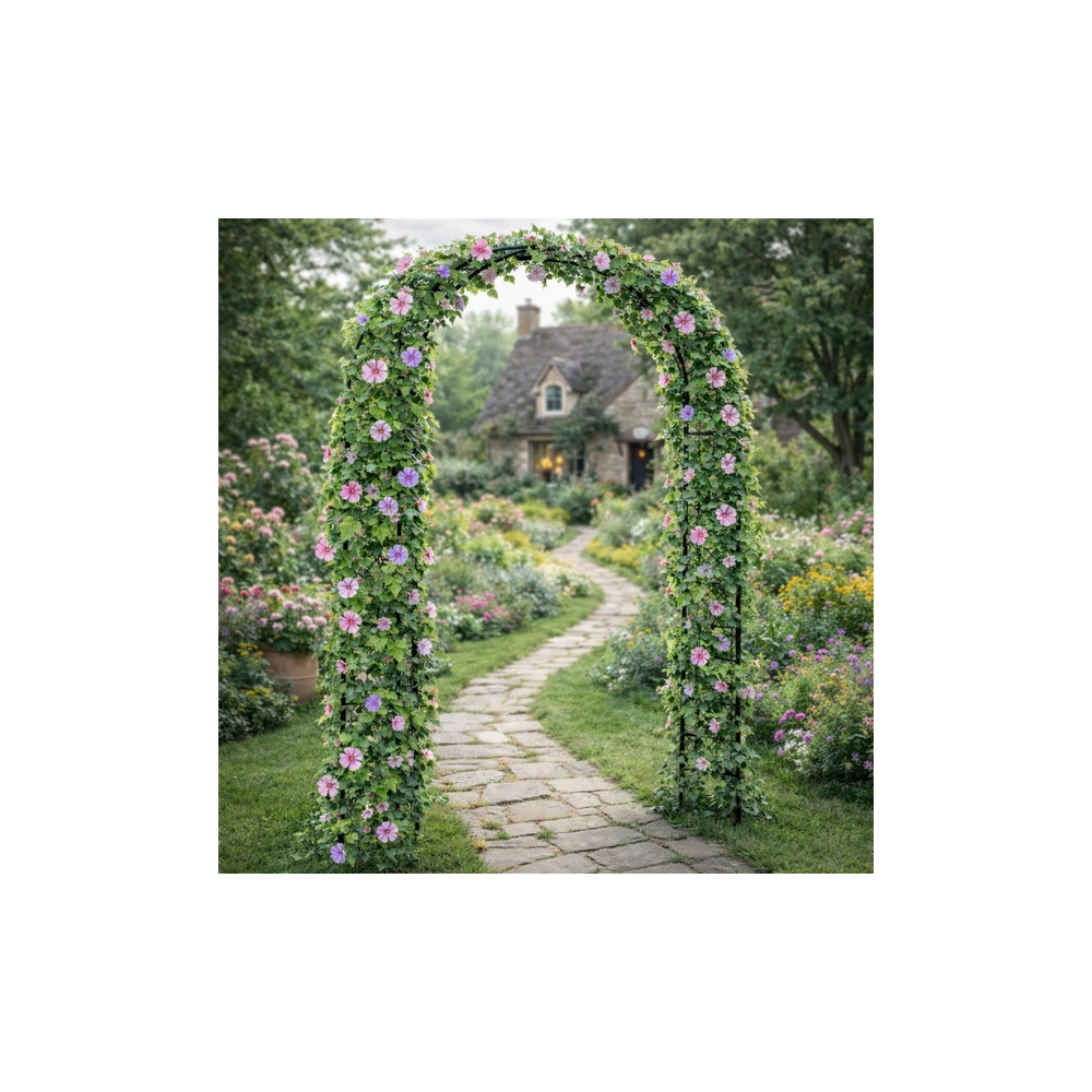 Pergola Ogrodowa Metalowa Na Rośliny Podpora Do Pnączy Łuk 240x140 cm