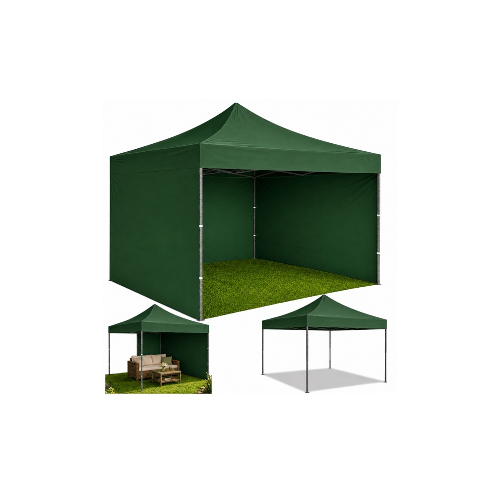 Namiot Ogrodowy Ekspresowy Pawilon Handlowy Cateringowy Zielony 3x3M