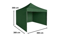 Namiot Ogrodowy Ekspresowy Pawilon Handlowy Cateringowy Zielony 3x3M