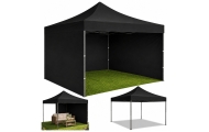 Namiot Ogrodowy Ekspresowy Pawilon Handlowy Cateringowy Czarny 3x3M