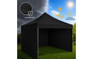 Namiot Ogrodowy Ekspresowy Pawilon Handlowy Cateringowy Czarny 3x3M