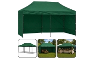 Namiot Ekspresowy Ogrodowy Cateringowy Pawilon Handlowy Zielony 3x6 M