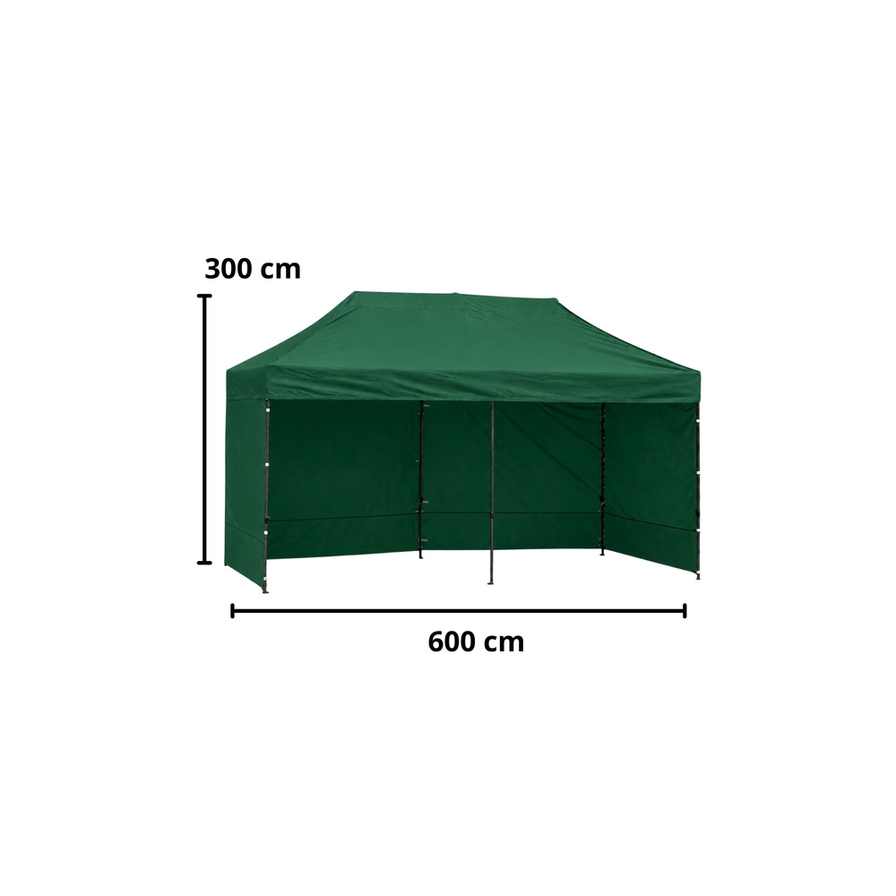 Namiot Ekspresowy Ogrodowy Cateringowy Pawilon Handlowy Zielony 3x6 M