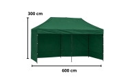 Namiot Ekspresowy Ogrodowy Cateringowy Pawilon Handlowy Zielony 3x6 M
