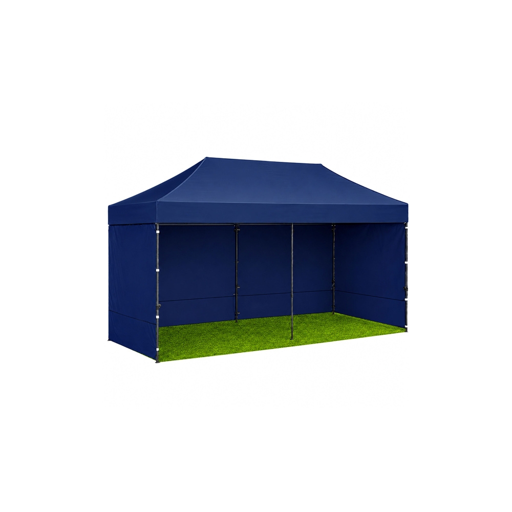 Namiot Ekspresowy Ogrodowy Cateringowy Pawilon Handlowy Granatowy 3x6 M