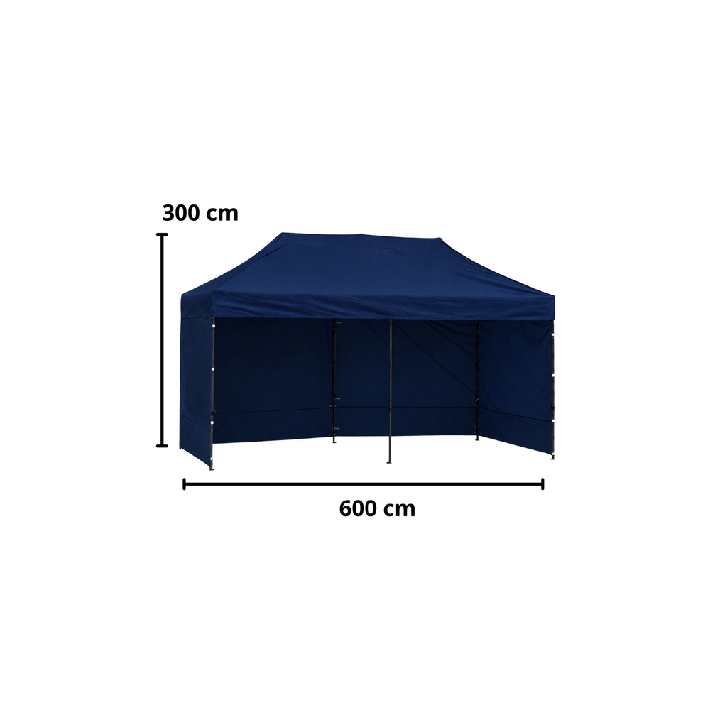 Namiot Ekspresowy Ogrodowy Cateringowy Pawilon Handlowy Granatowy 3x6 M