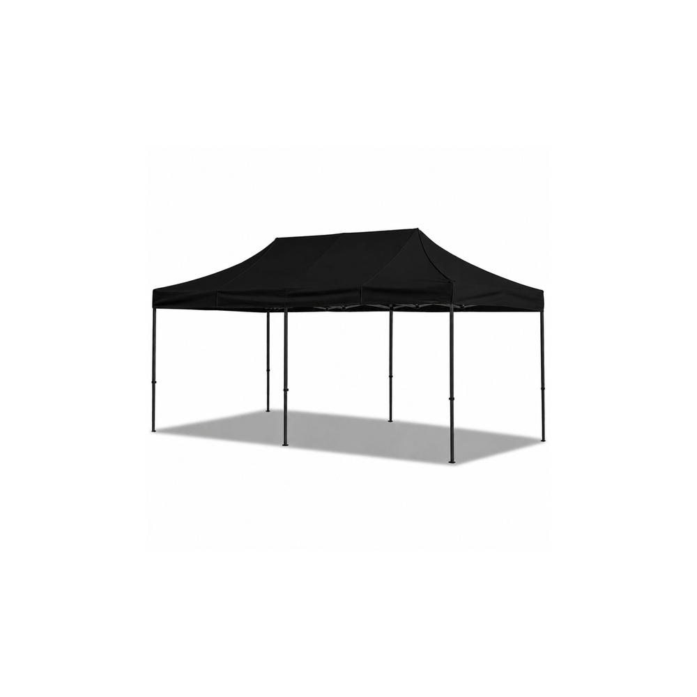 Namiot Ekspresowy Ogrodowy Cateringowy Pawilon Handlowy Czarny 3x6 M