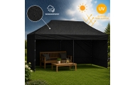 Namiot Ekspresowy Ogrodowy Cateringowy Pawilon Handlowy Czarny 3x6 M