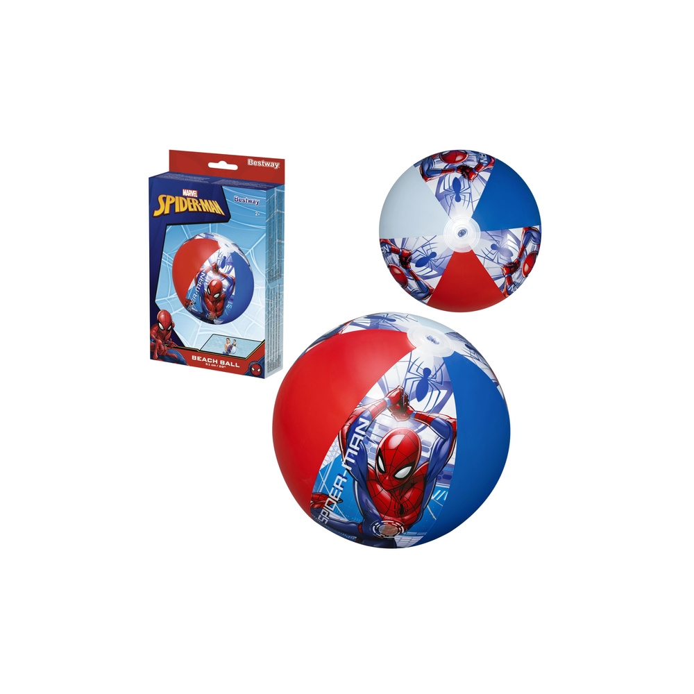 Pripučiamas paplūdimio kamuolys Marvel Spider-Man, 51 cm, Bestway 98002-Žaislai, Lauko žaislai, Pripučiami ratai, žaislai, čiuži