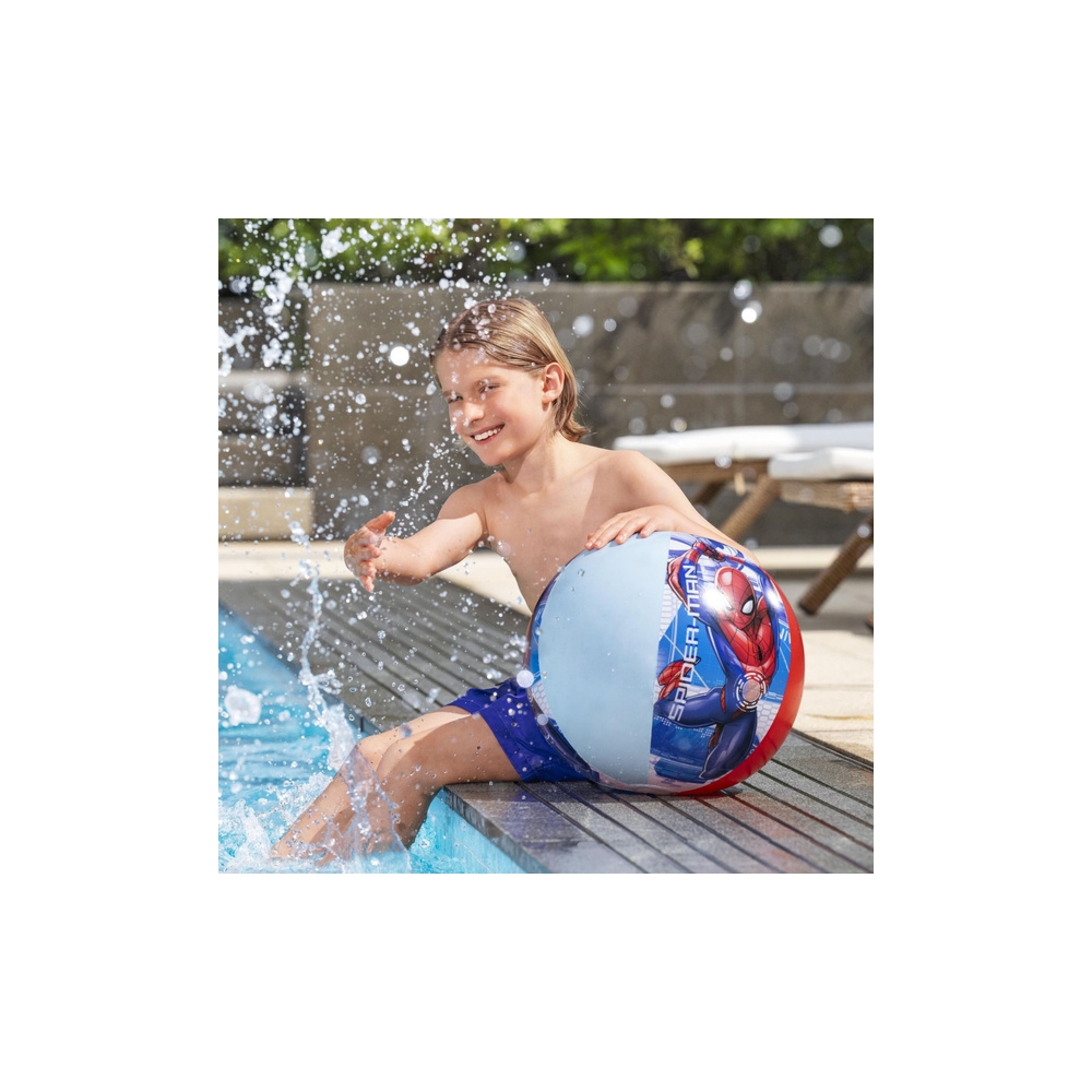 Pripučiamas paplūdimio kamuolys Marvel Spider-Man, 51 cm, Bestway 98002-Žaislai, Lauko žaislai, Pripučiami ratai, žaislai, čiuži