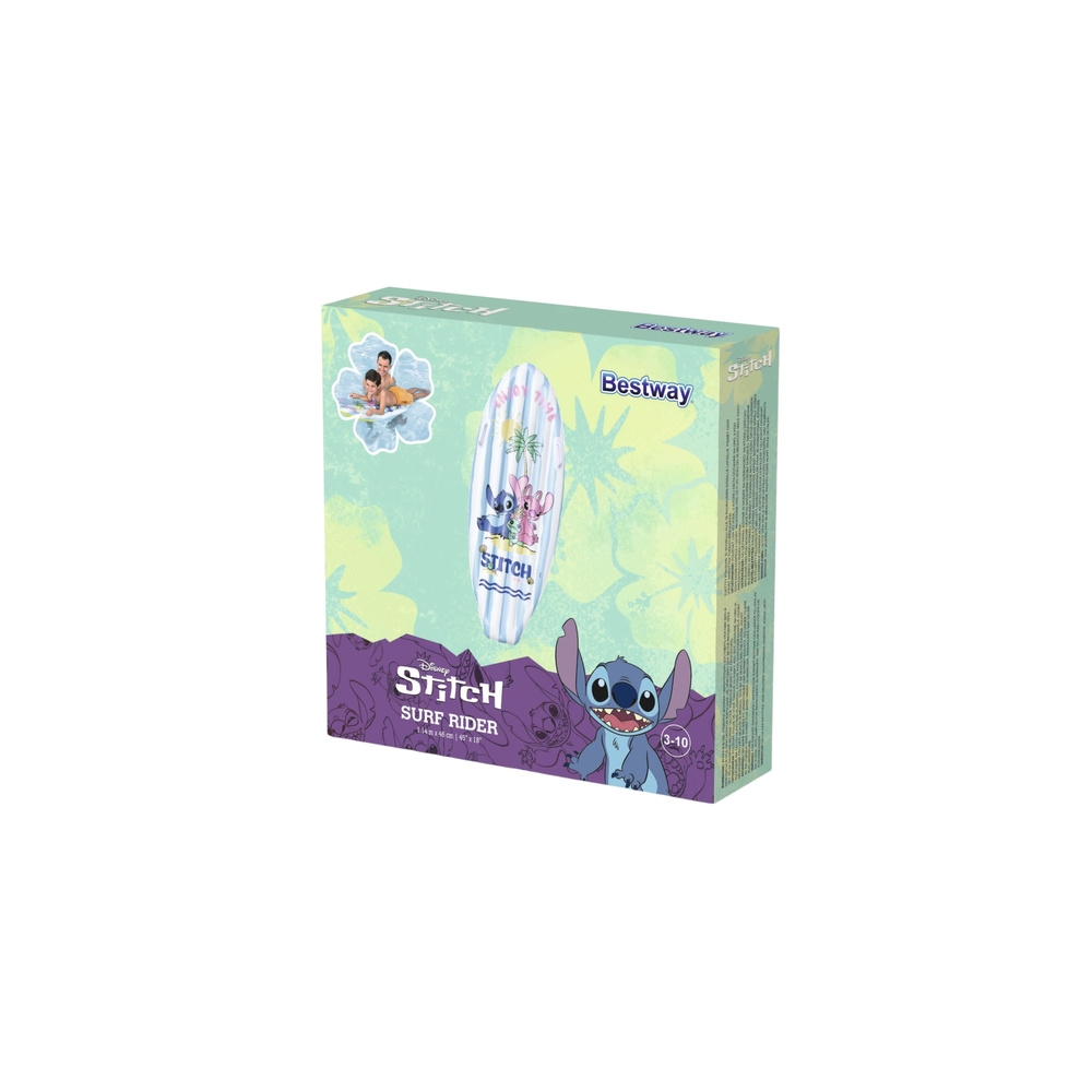 Pripučiama banglentė Surf Rider Disney Stitch Bestway 9104V, 114 cm-Žaislai, Lauko žaislai, Pripučiami ratai, žaislai, čiužiniai