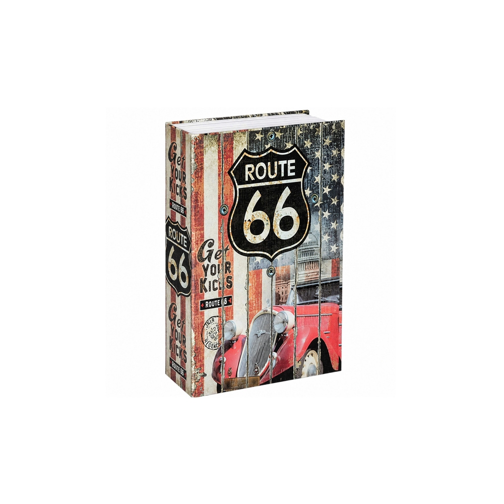 Książka Sejf Na Klucz Mała Kasetka Skrytka Na Pieniądze Route 66