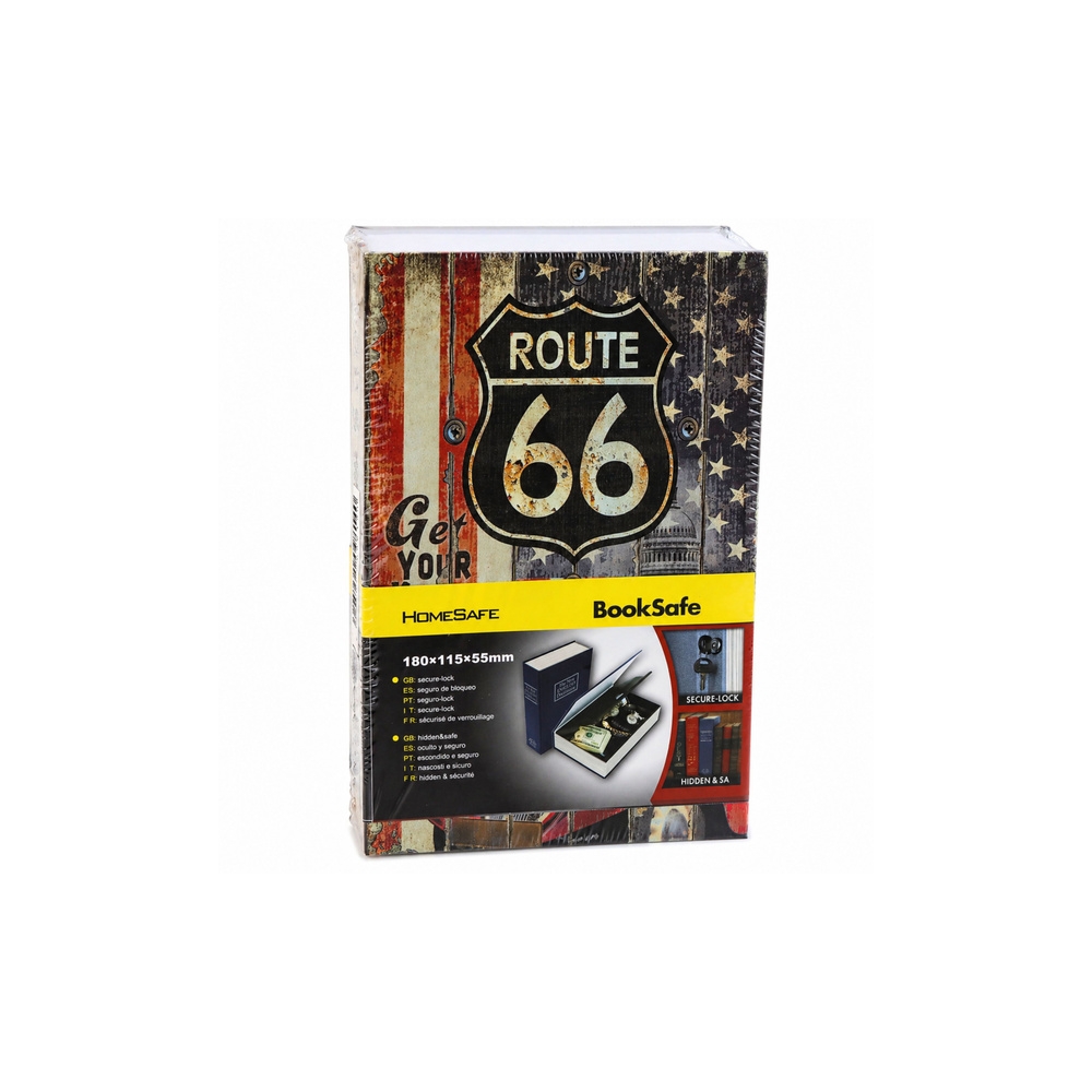 Książka Sejf Na Klucz Mała Kasetka Skrytka Na Pieniądze Route 66