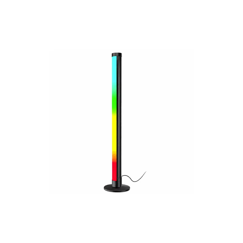 RGB kampinis stovas LED šviestuvas su muzikos režimu, valdomas per programėlę ir nuotolinio valdymo pultą, 90 cm-Namai, laisvala