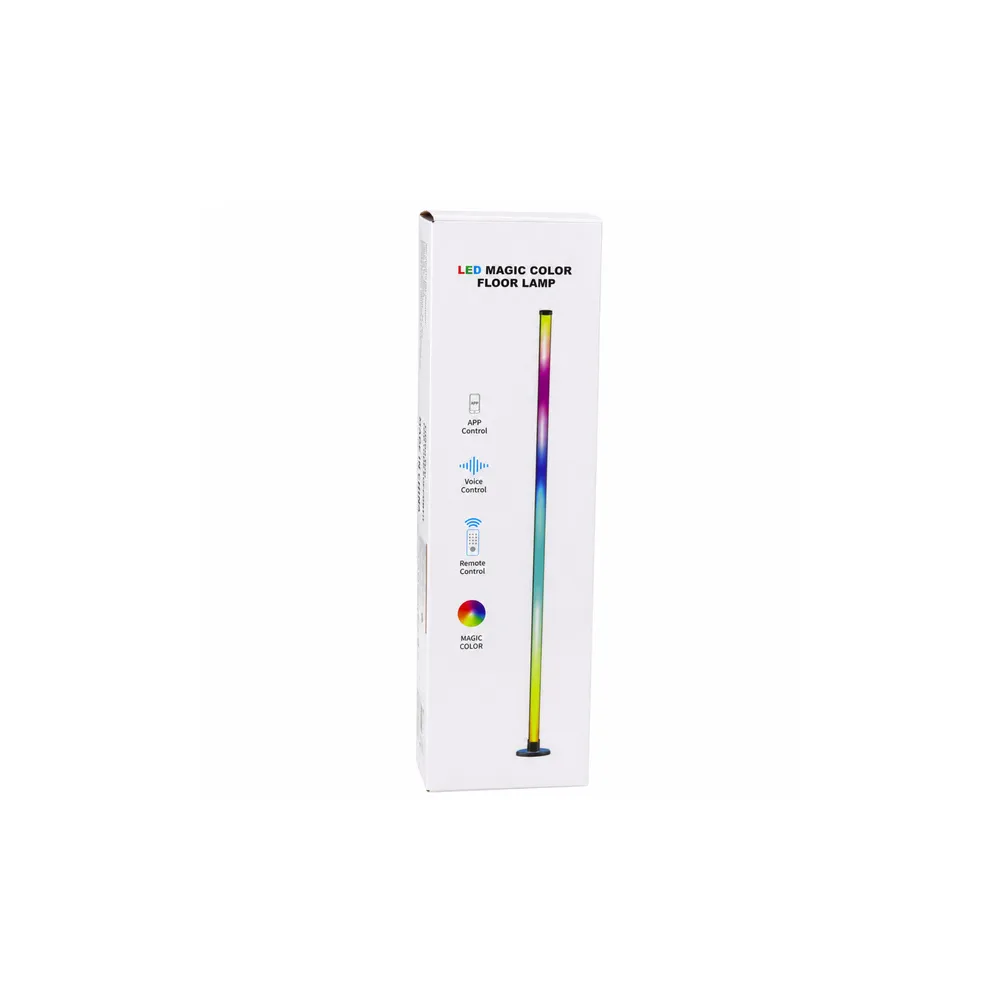 RGB kampinis stovas LED šviestuvas su muzikos režimu, valdomas per programėlę ir nuotolinio valdymo pultą, 90 cm-Namai, laisvala