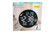 Zegar Ścienny Cyfrowy LED Data Temperatura Wilgotność Alarm Pilot 25 cm