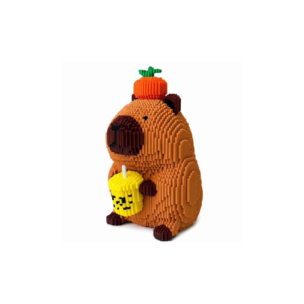 Klocki Konstrukcyjne Kapibara Shake Jabłko 3D Duża Figurka 3900 el. 25cm