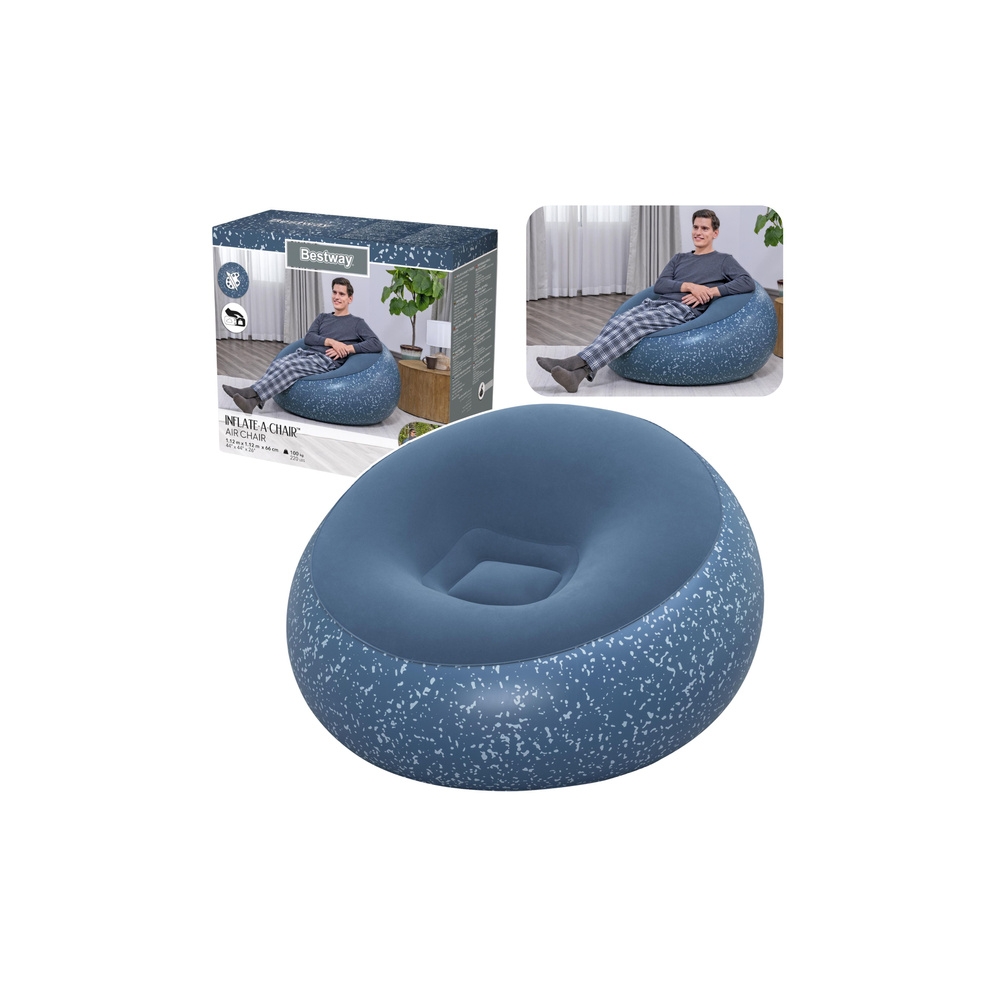 Fotel Dmuchany Siedzisko Niebieski Inflate A Chair Bestway 75154