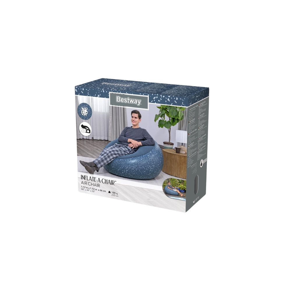 Fotel Dmuchany Siedzisko Niebieski Inflate A Chair Bestway 75154