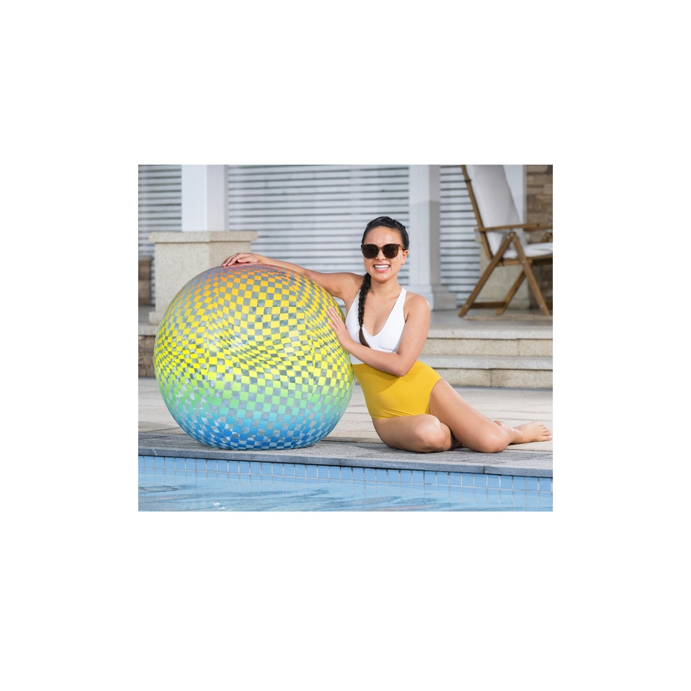 Didelis pripučiamas paplūdimio kamuolys Colorsphere Bestway, 107 cm, 31152-Žaislai, Lauko žaislai, Pripučiami ratai, žaislai, či