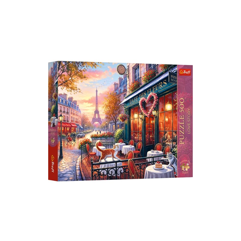 Puzzle - 500 - Premium Plus - Love Story: Miłość w Paryżu - Trefl 37621
