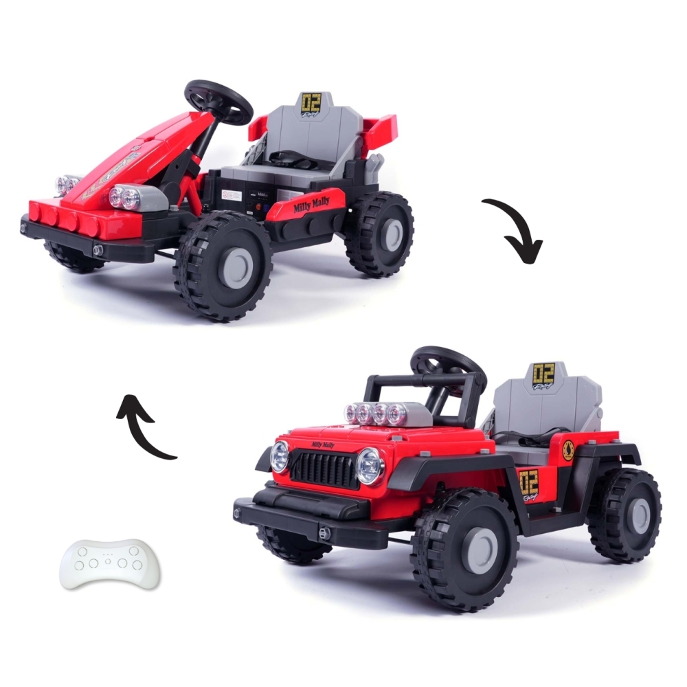 Elektromobilis Prime 2w1, Red-Elektromobiliai vaikams, Mašinos-e-vaikas