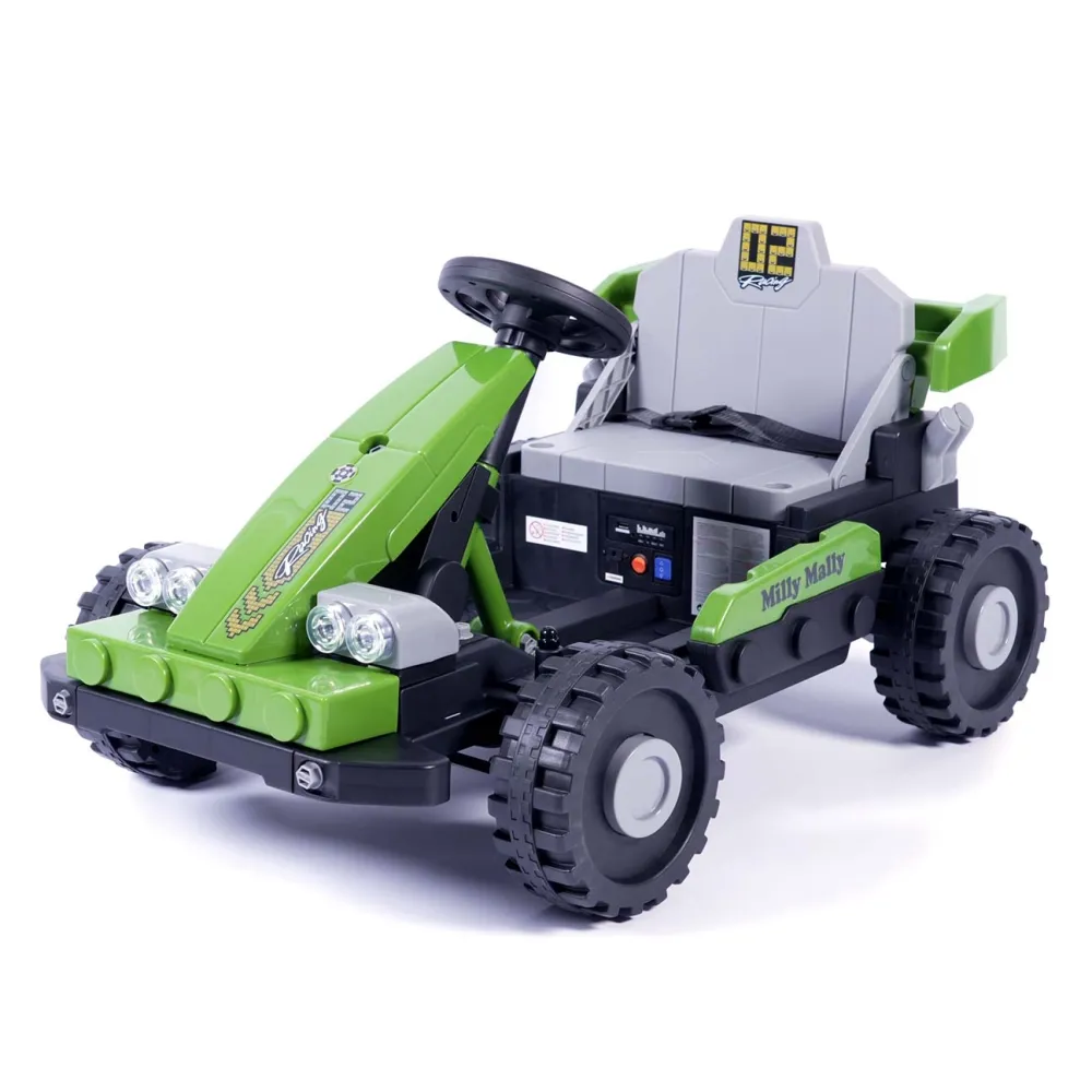 Elektromobilis Prime 2w1, Green-Elektromobiliai vaikams, Mašinos-e-vaikas