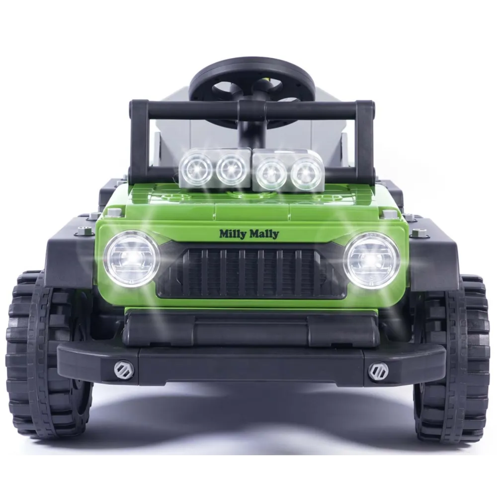 Elektromobilis Prime 2w1, Green-Elektromobiliai vaikams, Mašinos-e-vaikas