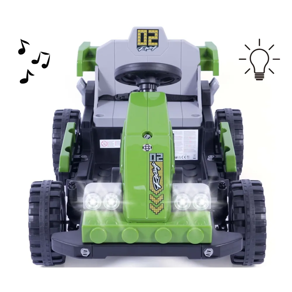 Elektromobilis Prime 2w1, Green-Elektromobiliai vaikams, Mašinos-e-vaikas