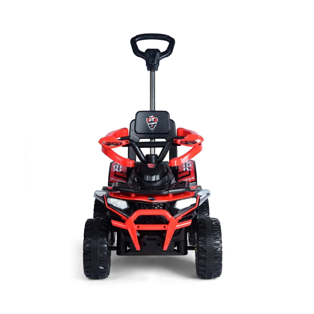 Elektrinis keturratis su rankena Star ATV, Red-Elektromobiliai vaikams, Keturračiai ir bagiai-e-vaikas