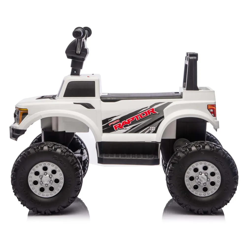 Elektromobilis Ford F-150 Raptor, White-Elektromobiliai vaikams, Mašinos-e-vaikas