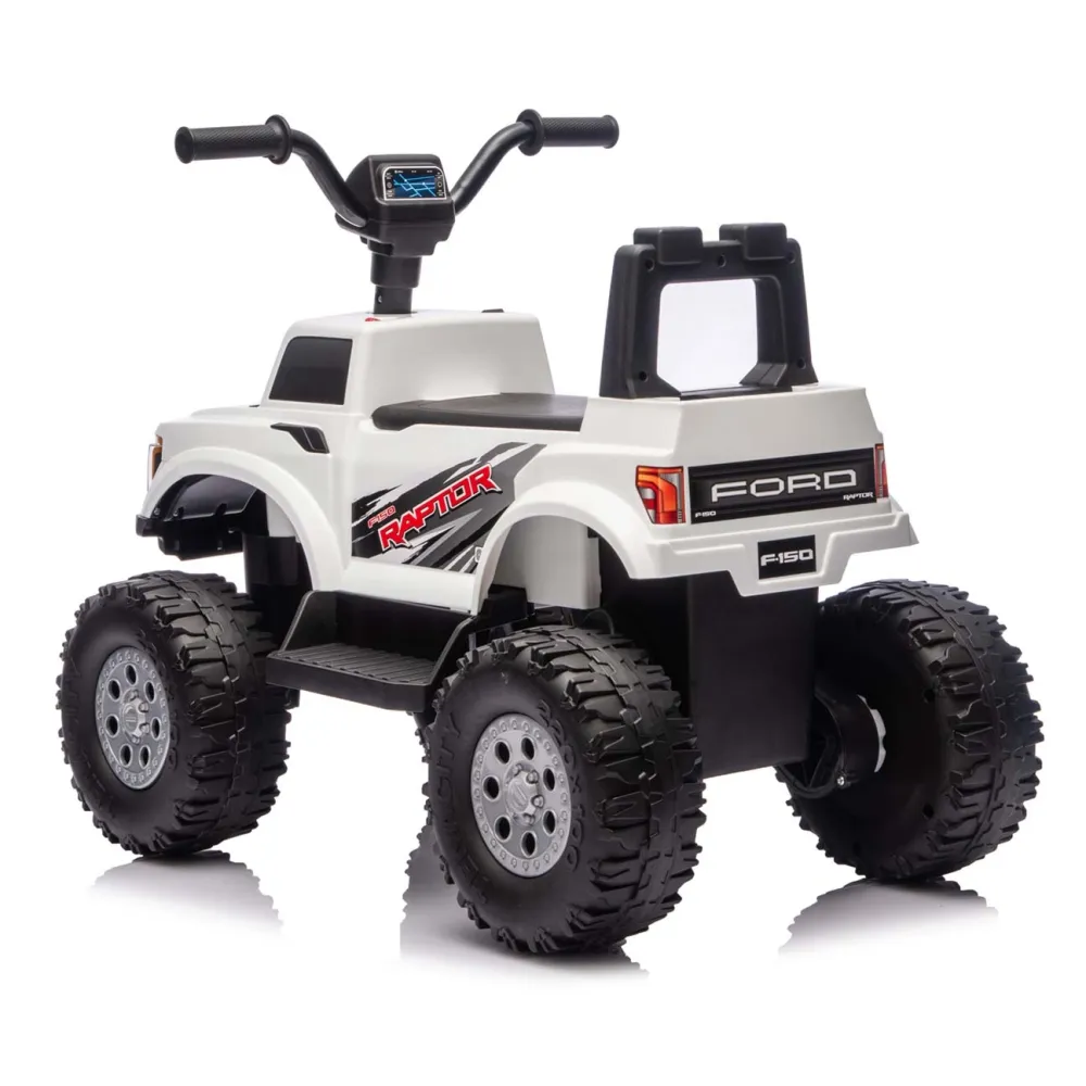 Elektromobilis Ford F-150 Raptor, White-Elektromobiliai vaikams, Mašinos-e-vaikas