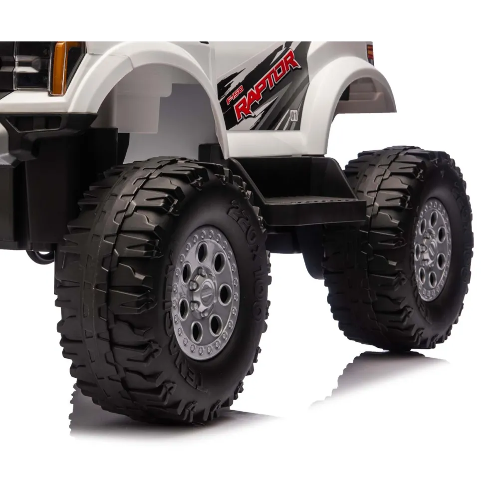 Elektromobilis Ford F-150 Raptor, White-Elektromobiliai vaikams, Mašinos-e-vaikas