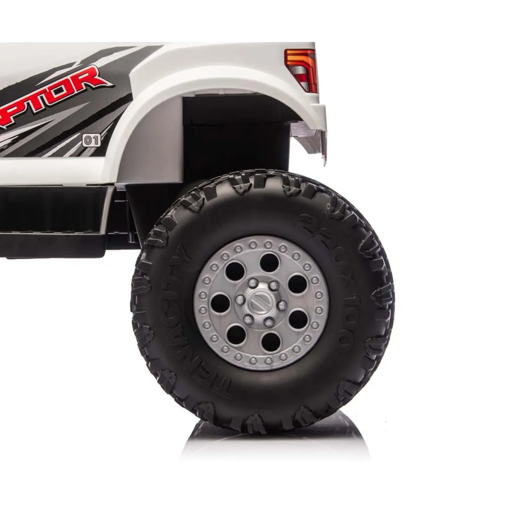 Elektromobilis Ford F-150 Raptor, White-Elektromobiliai vaikams, Mašinos-e-vaikas