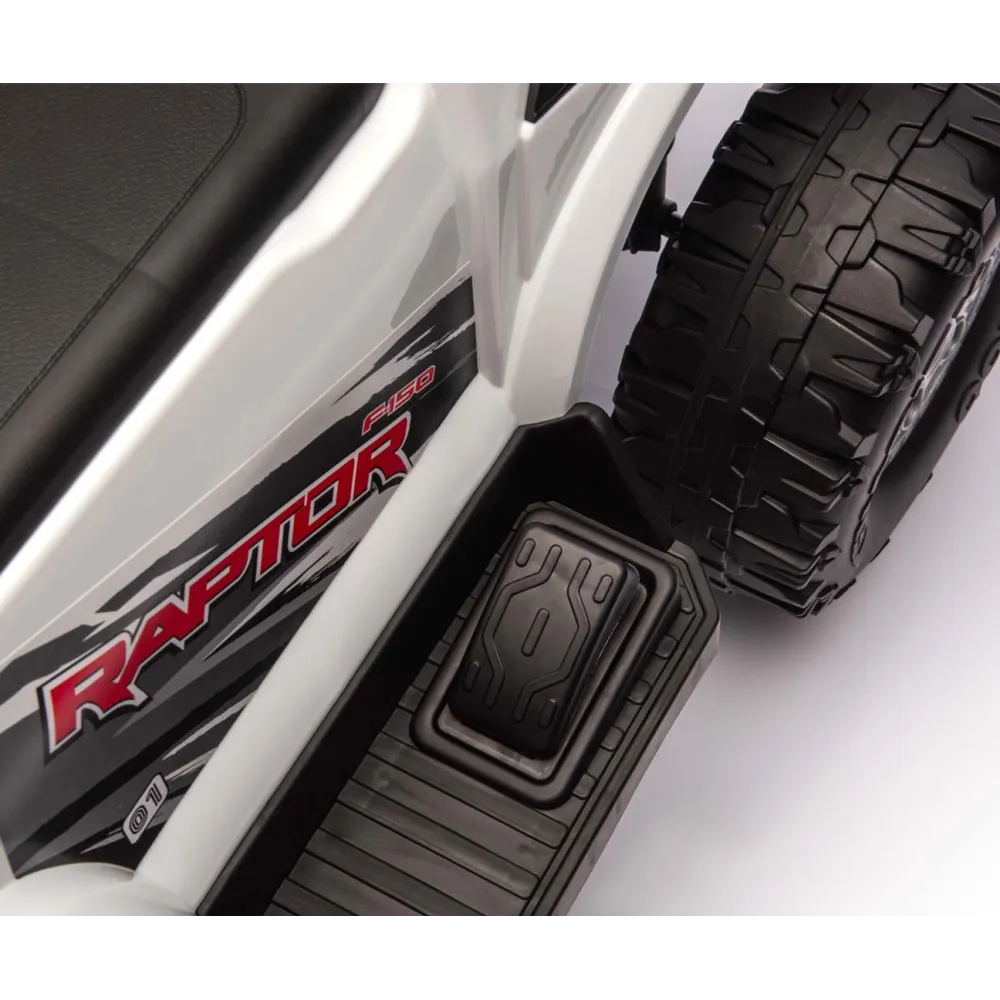 Elektromobilis Ford F-150 Raptor, White-Elektromobiliai vaikams, Mašinos-e-vaikas