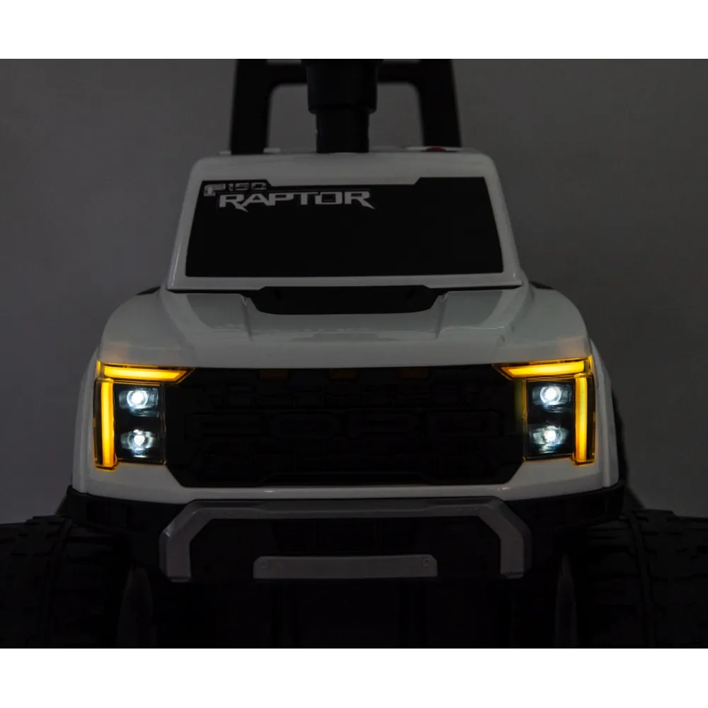 Elektromobilis Ford F-150 Raptor, White-Elektromobiliai vaikams, Mašinos-e-vaikas