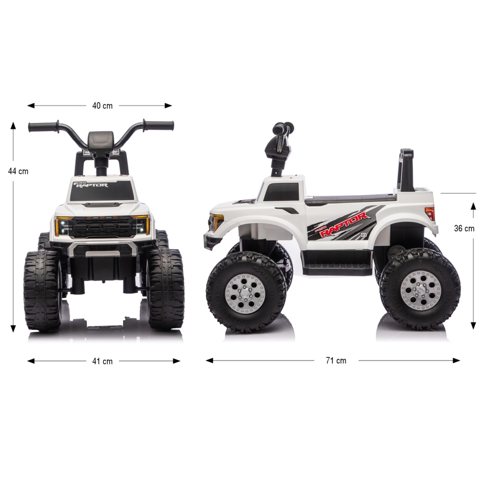 Pojazd na akumulator Ford F-150 Raptor White