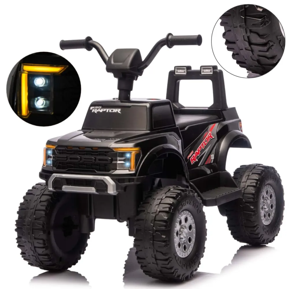 Elektromobilis Ford F-150 Raptor, Black-Elektromobiliai vaikams, Mašinos-e-vaikas