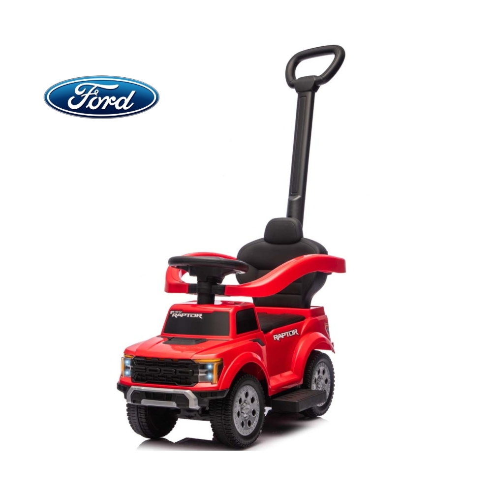 Paspiriama mašinėlė su rankena Ford F-150 3w1, raudona-Judėjimui, Paspiriamosios mašinėlės ir jų priedai, Paspiriamos mašinėlės-