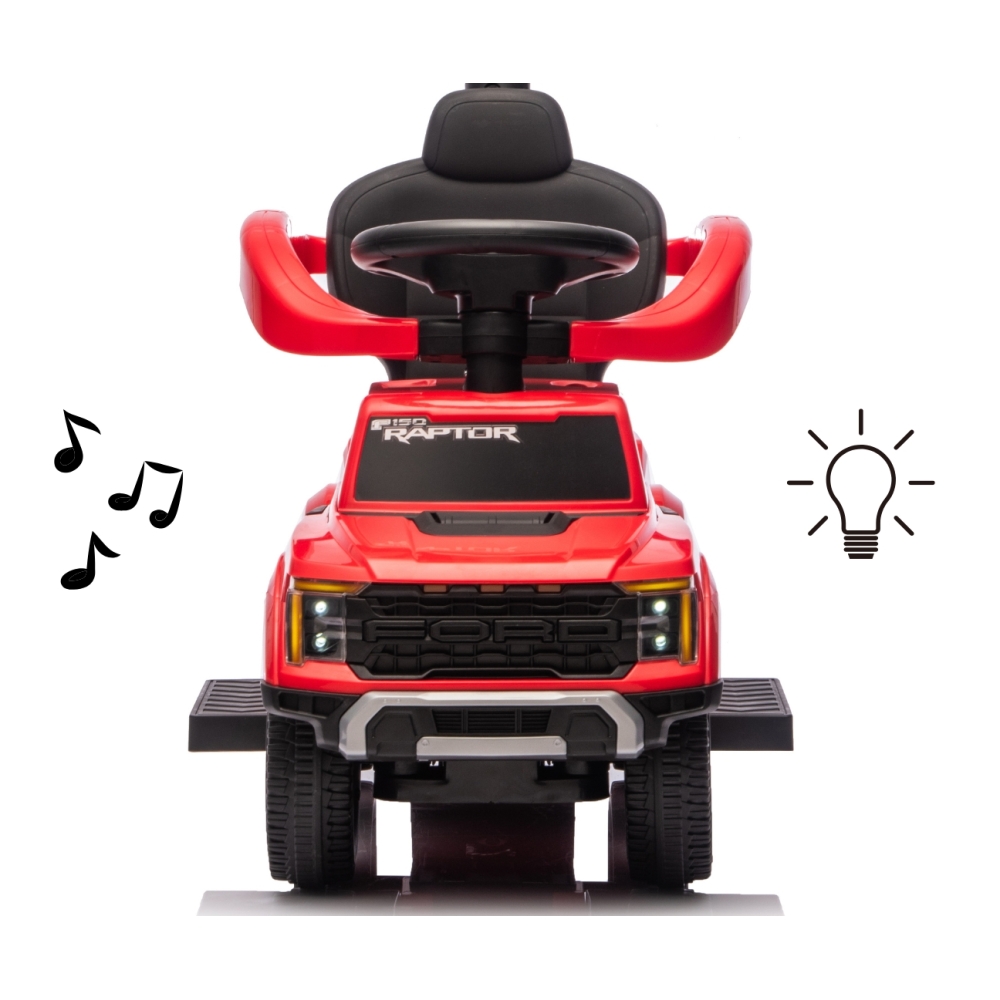 Paspiriama mašinėlė su rankena Ford F-150 3w1, raudona-Judėjimui, Paspiriamosios mašinėlės ir jų priedai, Paspiriamos mašinėlės-