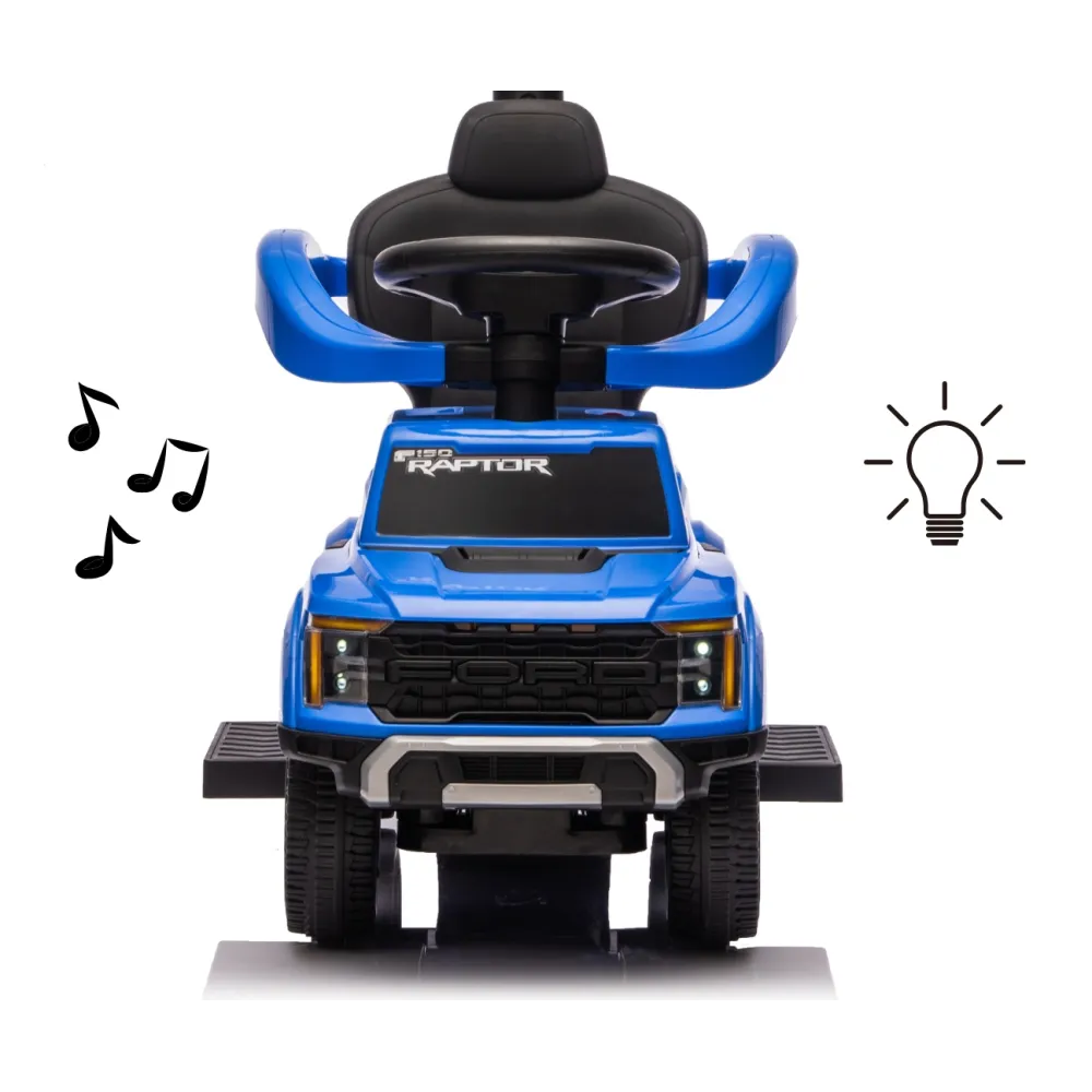 Paspiriama mašinėlė su rankena Ford F-150 3w1, mėlyna-Judėjimui, Paspiriamosios mašinėlės ir jų priedai, Paspiriamos mašinėlės-e