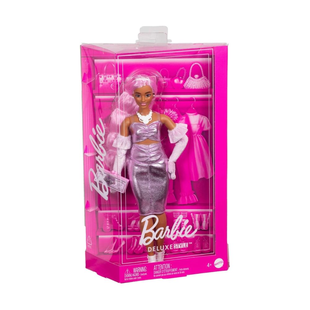 Mattel HYV25 Barbie Lalka Deluxe Style z Różowymi włosami