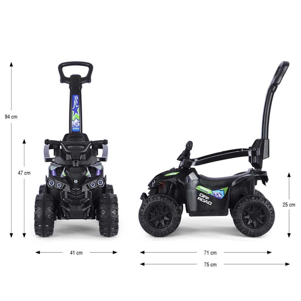 Pojazd z rączką Wild Black