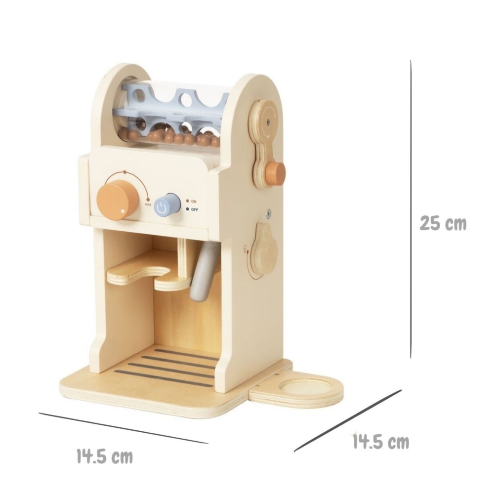 Medinis kavos rinkinys TOOKY TOY Barista Express-Žaislai, Profesijos, buities žaislai, Mediniai, Mažiesiems kulinarams-e-vaikas