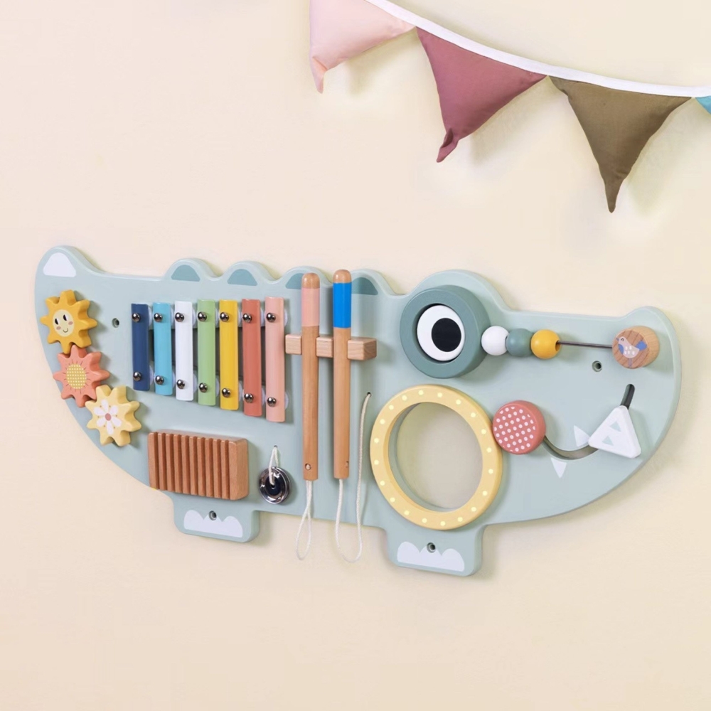 Medinė edukacinė lenta TOOKY TOY Krokodilas-LEKER-e-vaikas