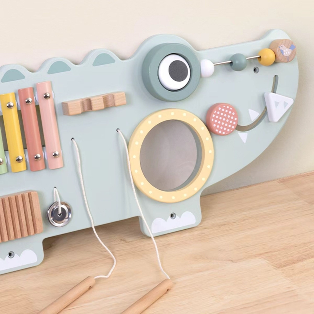 Medinė edukacinė lenta TOOKY TOY Krokodilas-LEKER-e-vaikas