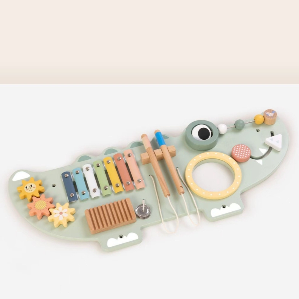 Medinė edukacinė lenta TOOKY TOY Krokodilas-LEKER-e-vaikas